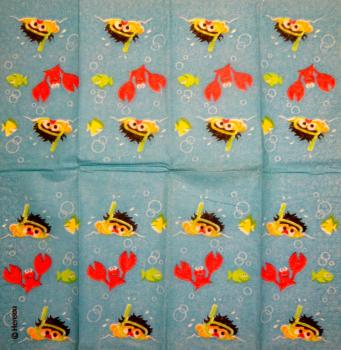BF1-022 Monster - 4-ply - Sesame Workshop - Jim Henson - Handkerchief